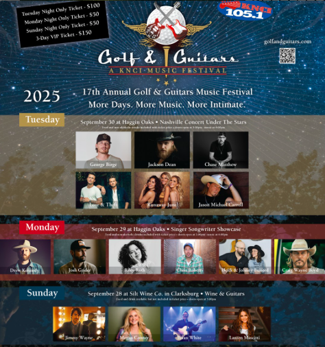 Meet the 2025 Tuesday Night Lineup at Golf & Guitars